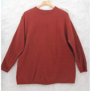 Vintage Limited Wool Orange Crewneck Pullover Sweater M Heritage Grandpacore